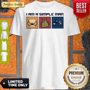 I Love Boobs Beer And Motorbike I Am A Simple Man Shirt