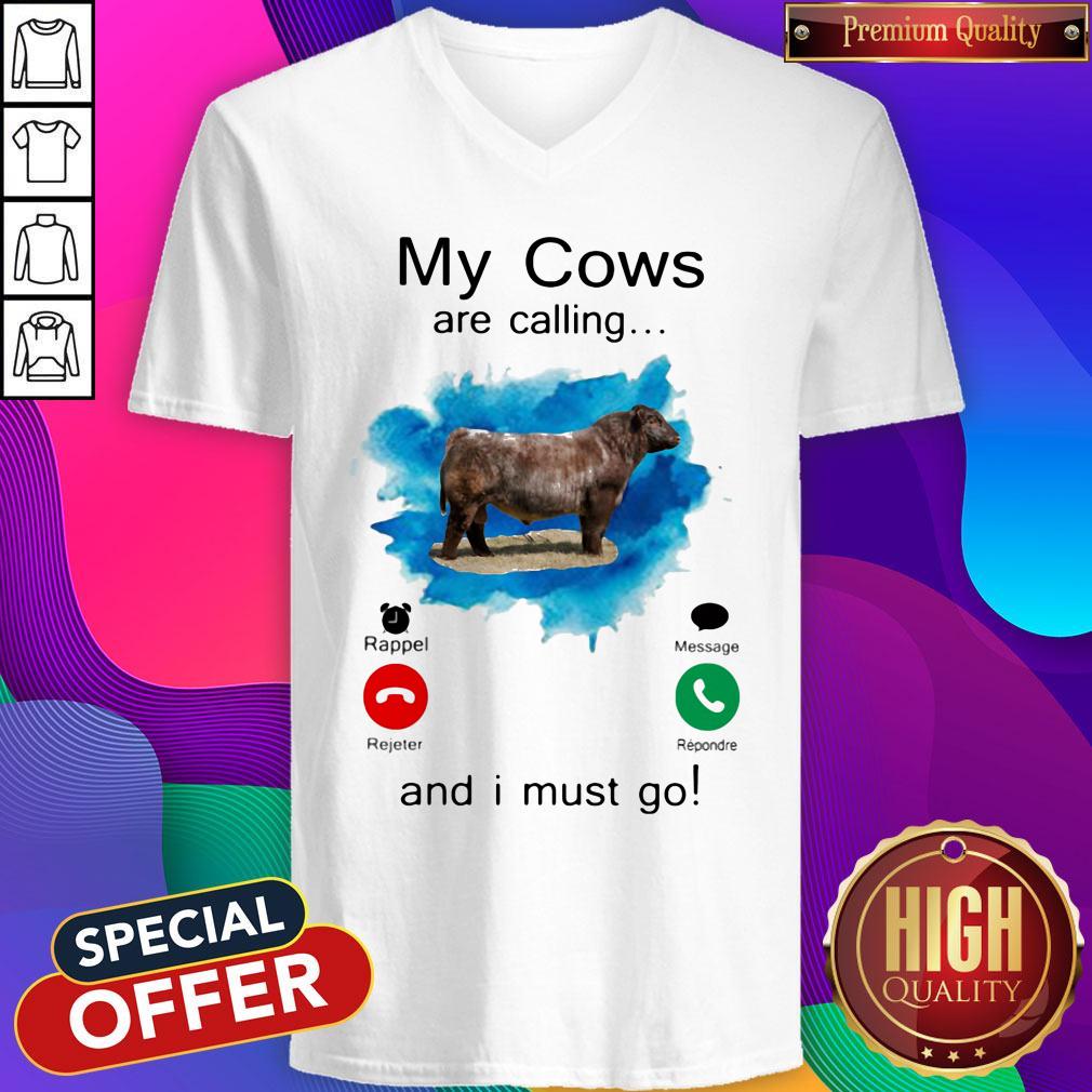 Funny My Cows Are Calling And I Must Go Shirt - Image 2