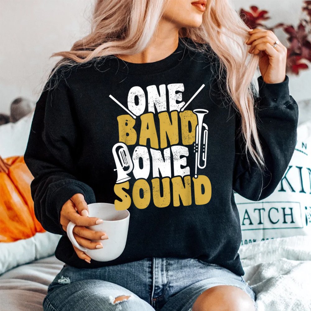 One Band One Sound Marching Band Senior Drumline Shirt - Image 2