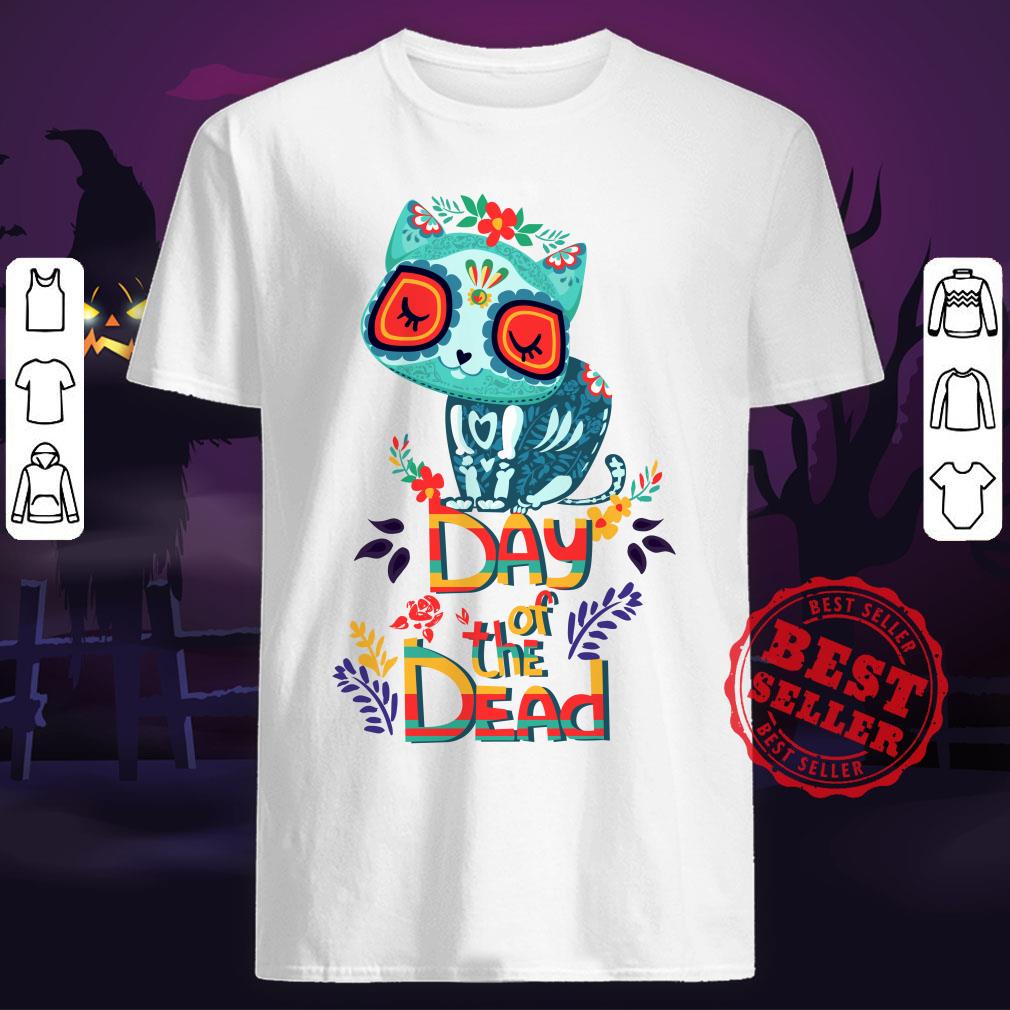 Sugar Skull Cat Day Of The Dead Shirt