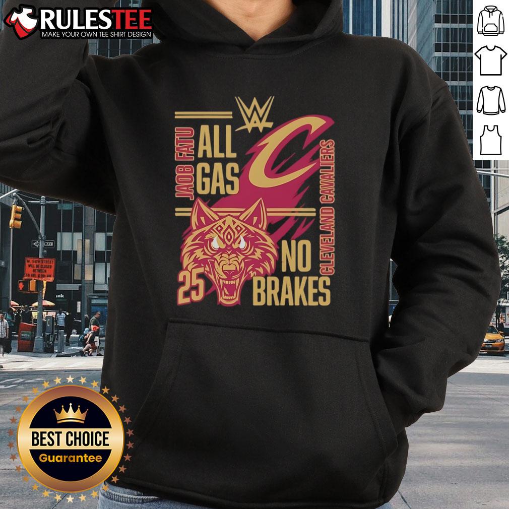 Official Jacob Fatu Cleveland Cavaliers All Gas No Brakes 2025 T-Shirt - Image 2