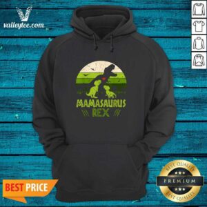 Alternative view of Cool Vintage Retro 3 Kids Mamasaurus Dinosaur Vintage Shirt