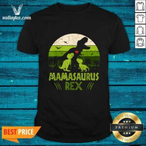 Cool Vintage Retro 3 Kids Mamasaurus Dinosaur Vintage Shirt