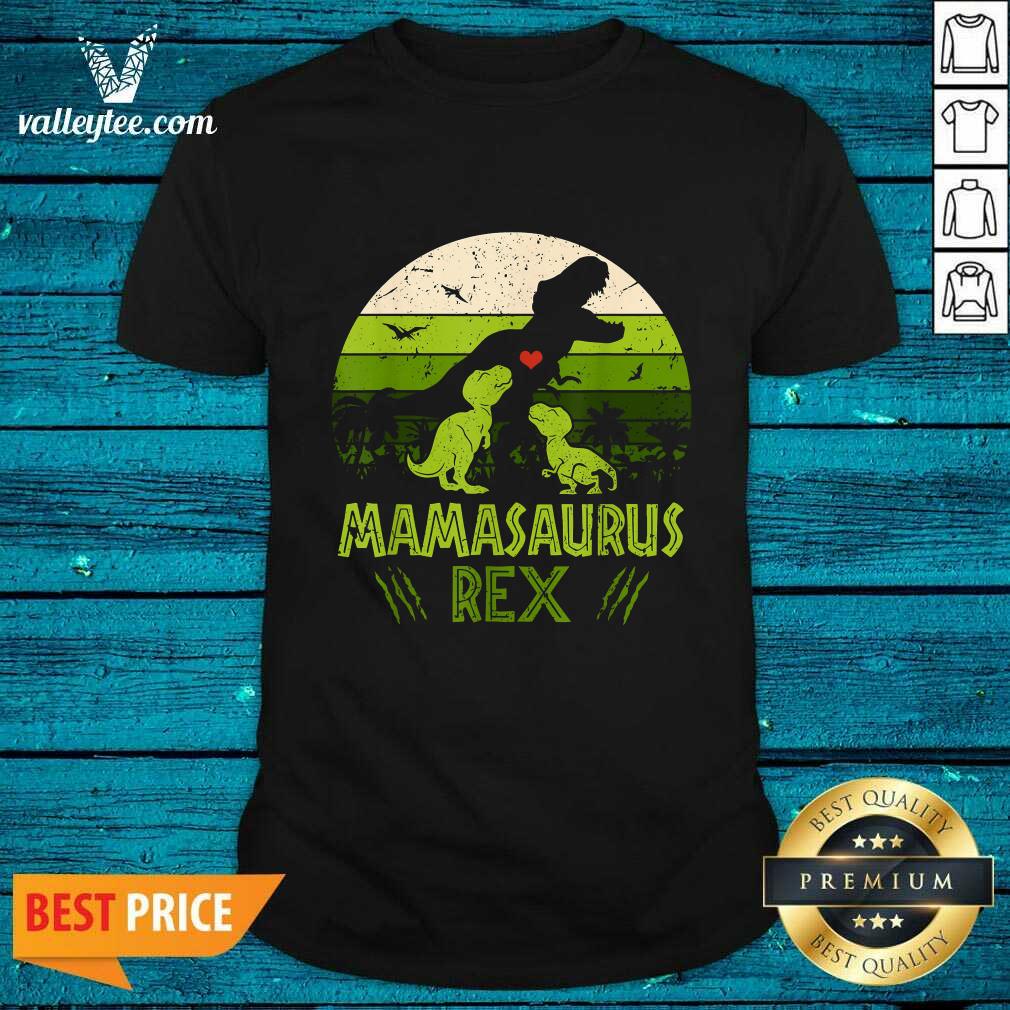 Cool Vintage Retro 3 Kids Mamasaurus Dinosaur Vintage Shirt
