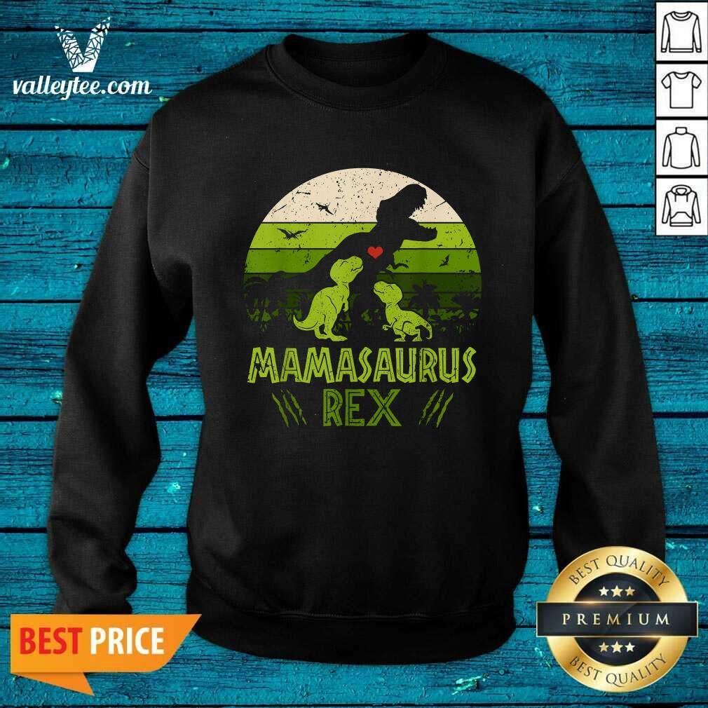 Cool Vintage Retro 3 Kids Mamasaurus Dinosaur Vintage Shirt - Image 5