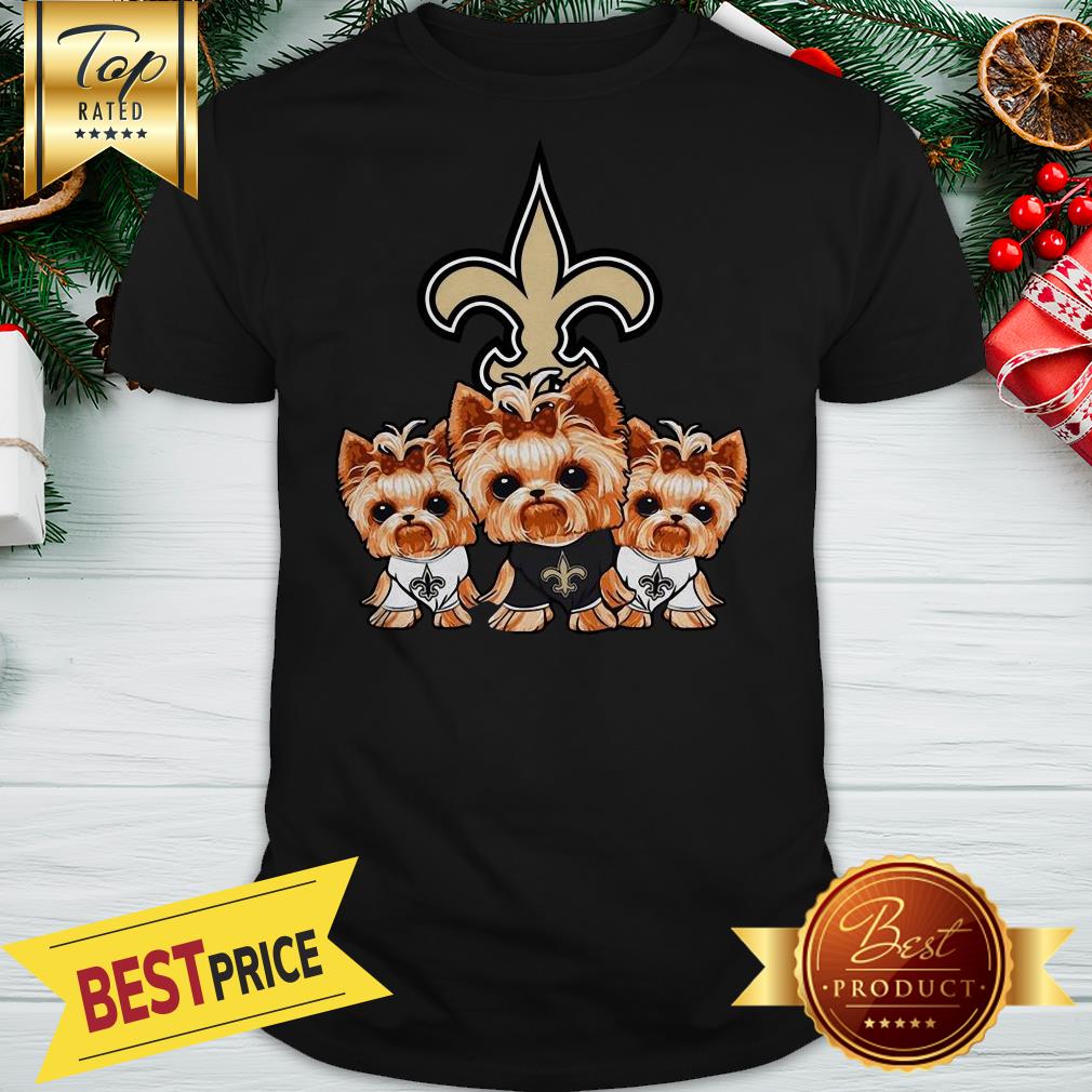 Yorkshire Terrier New Orleans Saints Shirt