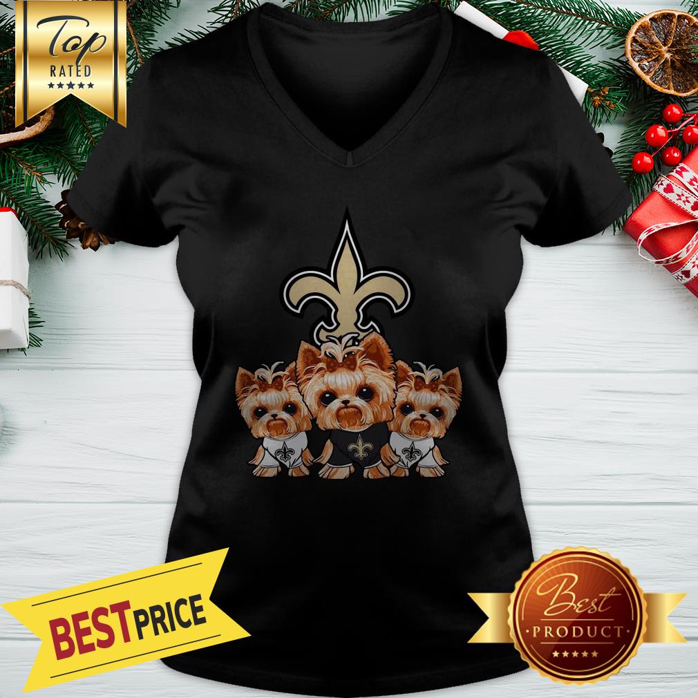 Yorkshire Terrier New Orleans Saints Shirt - Image 2