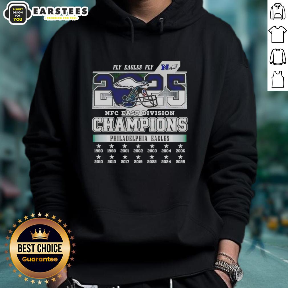 Awesome Philadelphia Eagles Fly Eagles Fly Nfc East Division Champions 2025 T-Shirt - Image 2