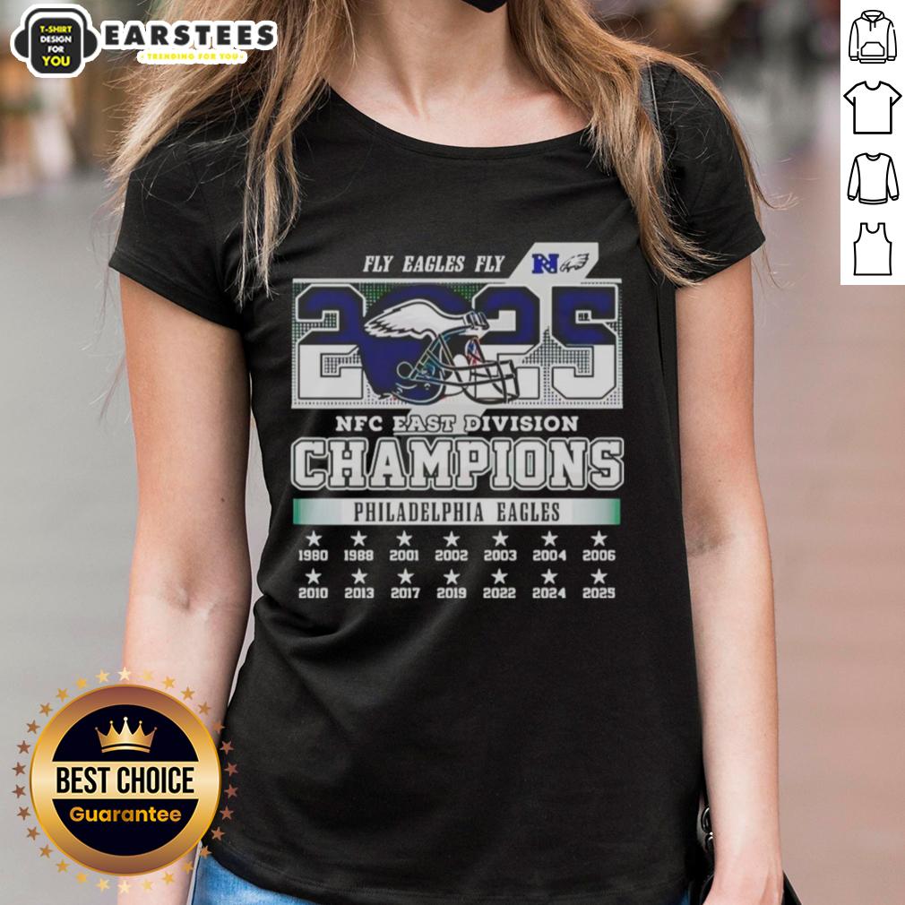 Awesome Philadelphia Eagles Fly Eagles Fly Nfc East Division Champions 2025 T-Shirt - Image 3