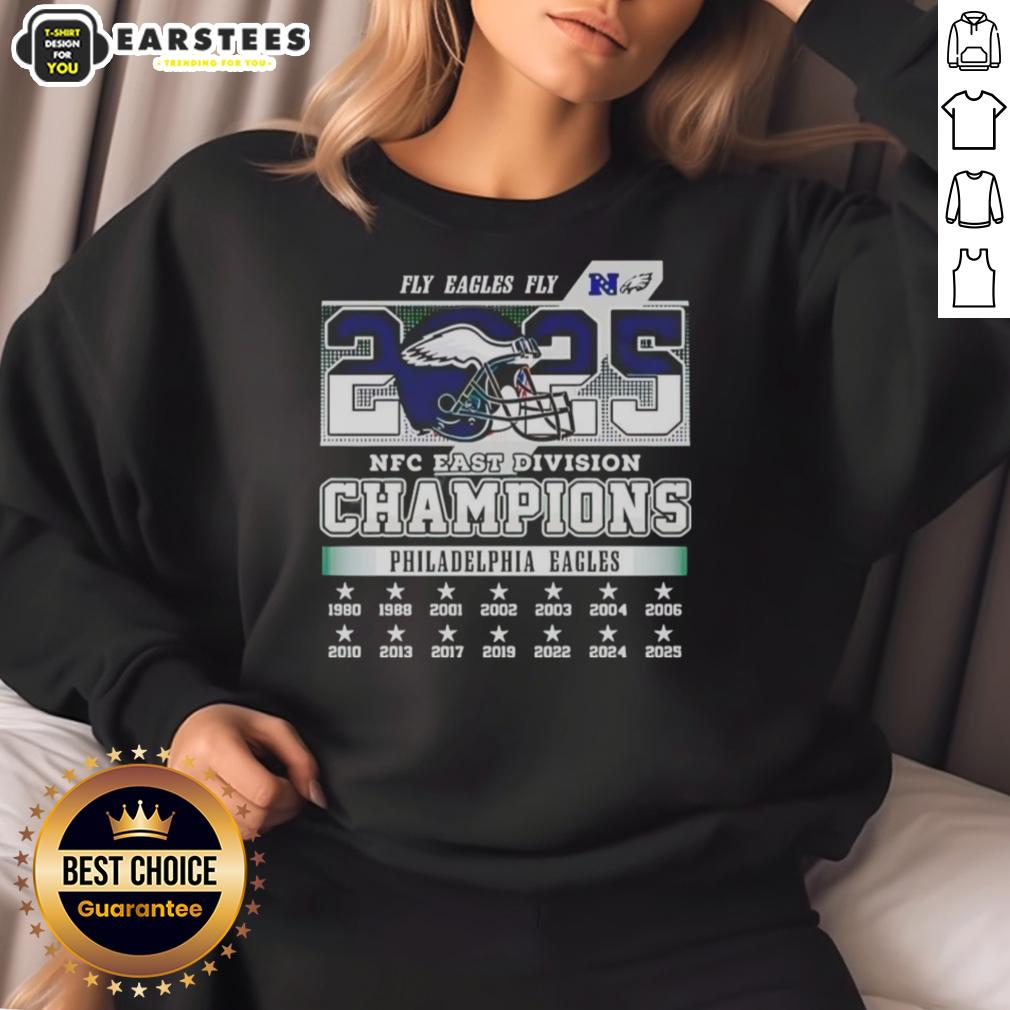 Awesome Philadelphia Eagles Fly Eagles Fly Nfc East Division Champions 2025 T-Shirt - Image 5
