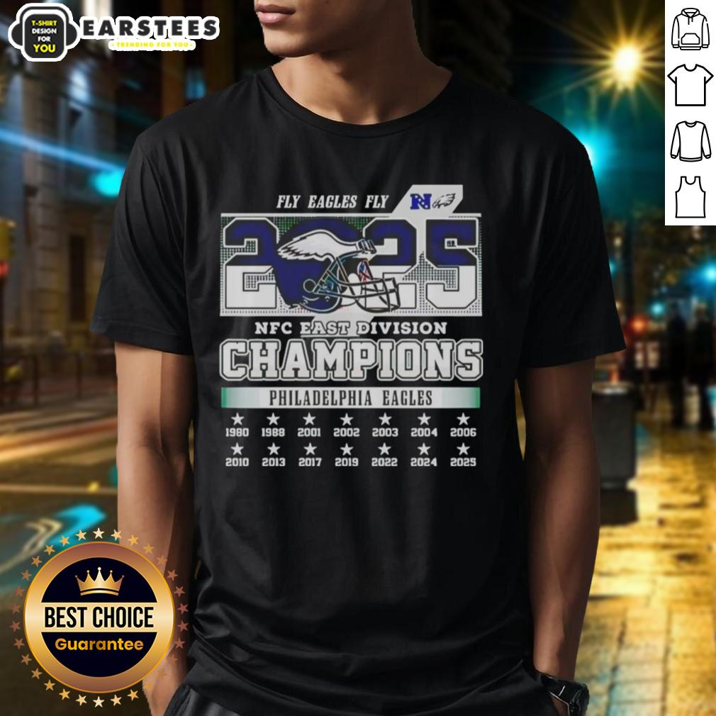 Awesome Philadelphia Eagles Fly Eagles Fly Nfc East Division Champions 2025 T-Shirt