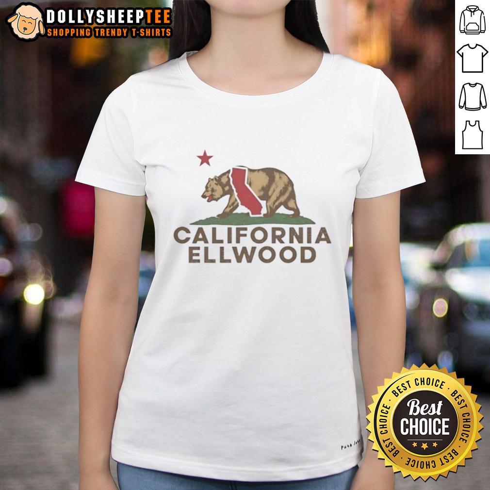 Official Ellwood California Bear California Republic Wordplay Vintage T-Shirt - Image 3