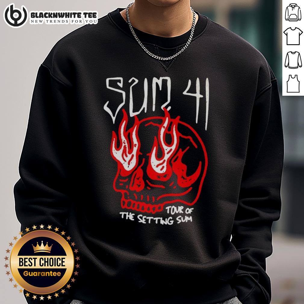 Top Sum 41 Tour Of The Setting Sum Skull T-Shirt - Image 5