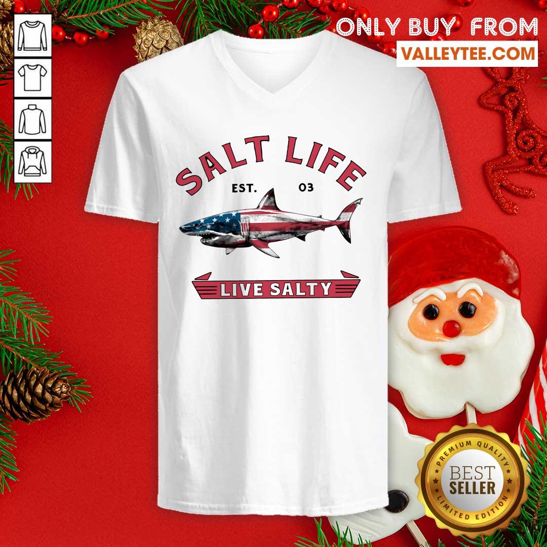 Shank Salt Life Est 03 Live Salty American Flag Shirt - Image 3