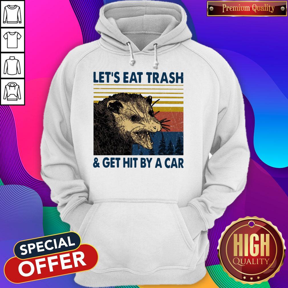 Opossum Let'S Eat Trash And Get Hit By A Car Vintage Shirt - Image 5
