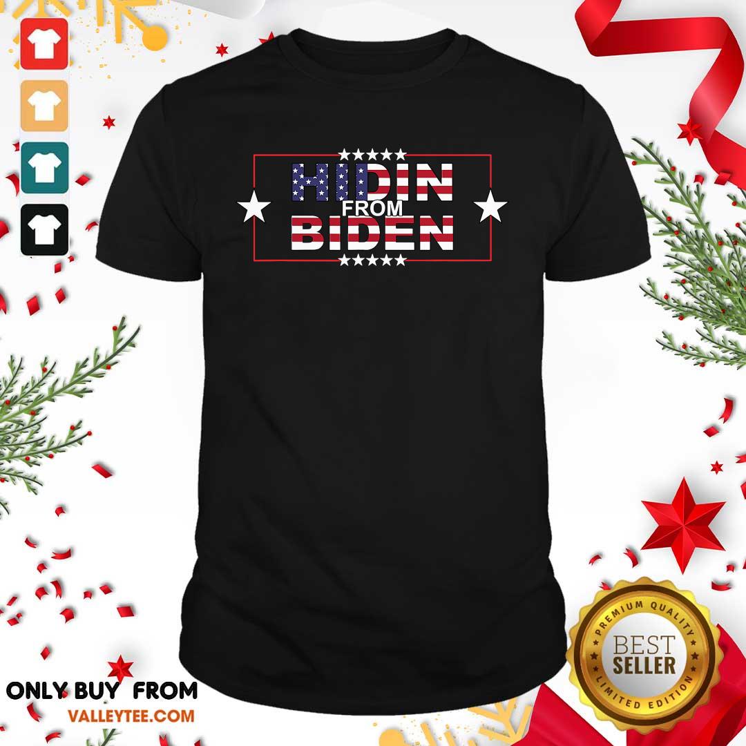 Attractive Hidin From Biden American Flag Shirt
