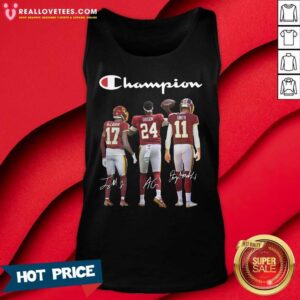 Alternative view of Vip Terry Mclaurin 17 Antonio Gibson 24 Alex Smith 11 Washington Redskins Champion 2020 Signatures Shirt