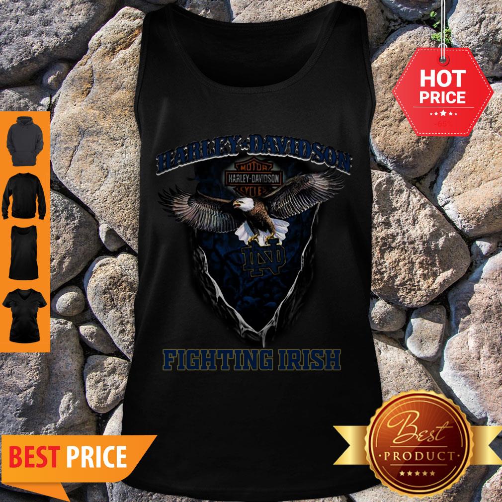 Awesome Eagle Harley Davidson Notre Dame Fighting Irish Shirt - Image 4