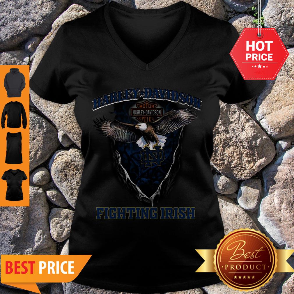 Awesome Eagle Harley Davidson Notre Dame Fighting Irish Shirt - Image 5