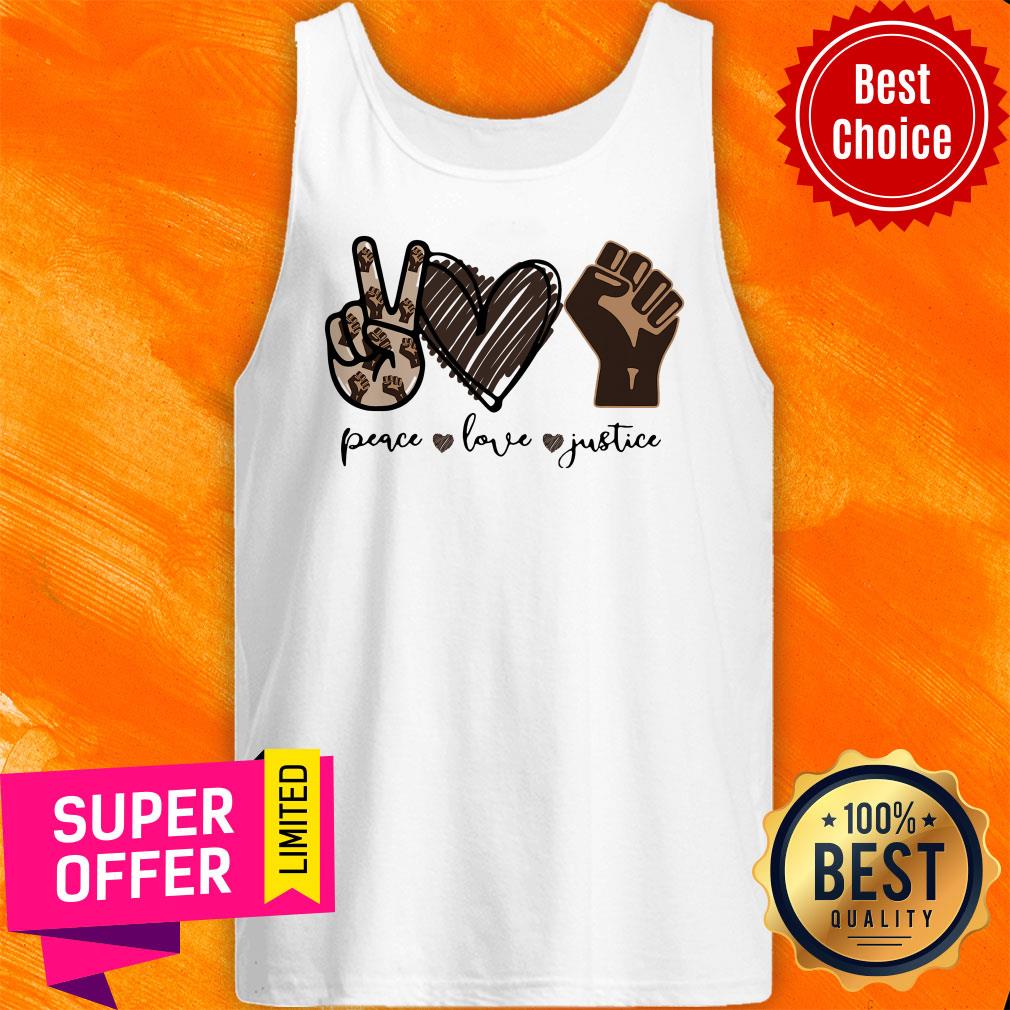 Funny Peace Love Justice Diamond Shirt - Image 4
