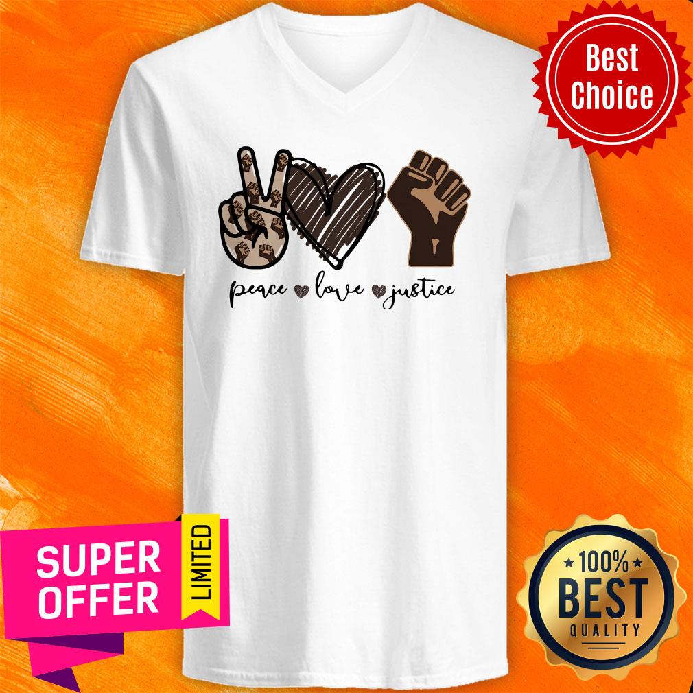 Funny Peace Love Justice Diamond Shirt - Image 3