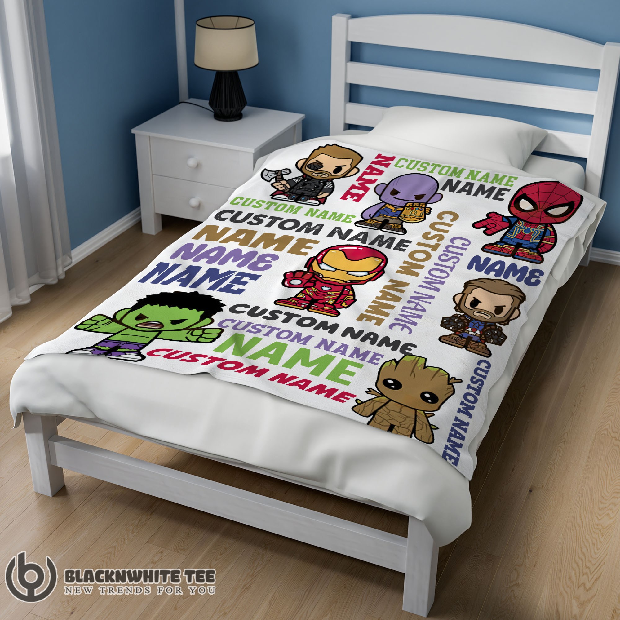 Awesome Good Personalized Marvel Superheroes And Thanos Blanket Fleece Customized Blanket - Image 2