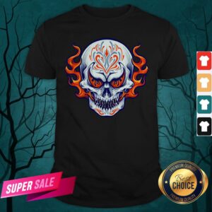 Fire Sugar Skull Dia De Muertos Day Of Dead Shirt