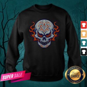 Alternative view of Fire Sugar Skull Dia De Muertos Day Of Dead Shirt