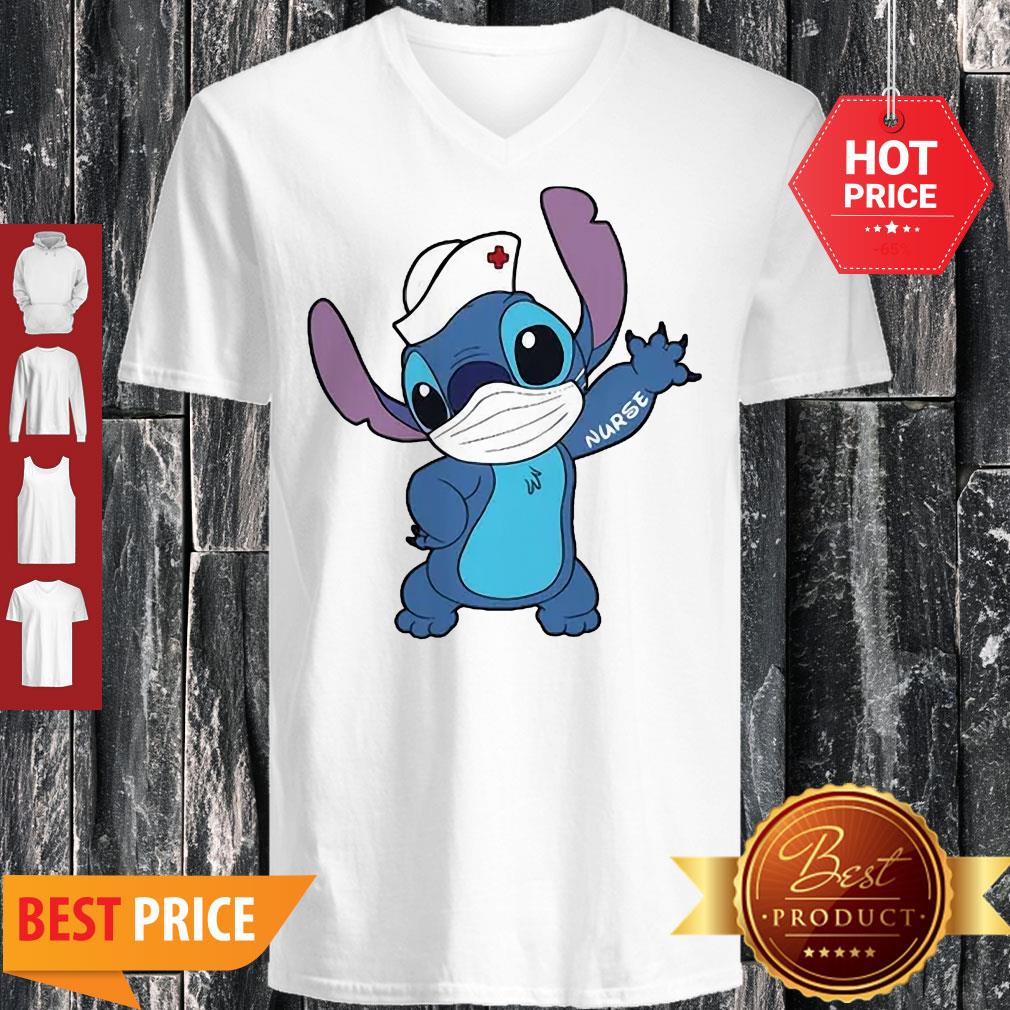 Nice Stitch Nurse Face Mask Tattoos Shirt - Image 3