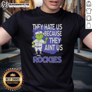 Official Colorado Rockies Grinch Christmas They Hate Us Ain't Us T-Shirt