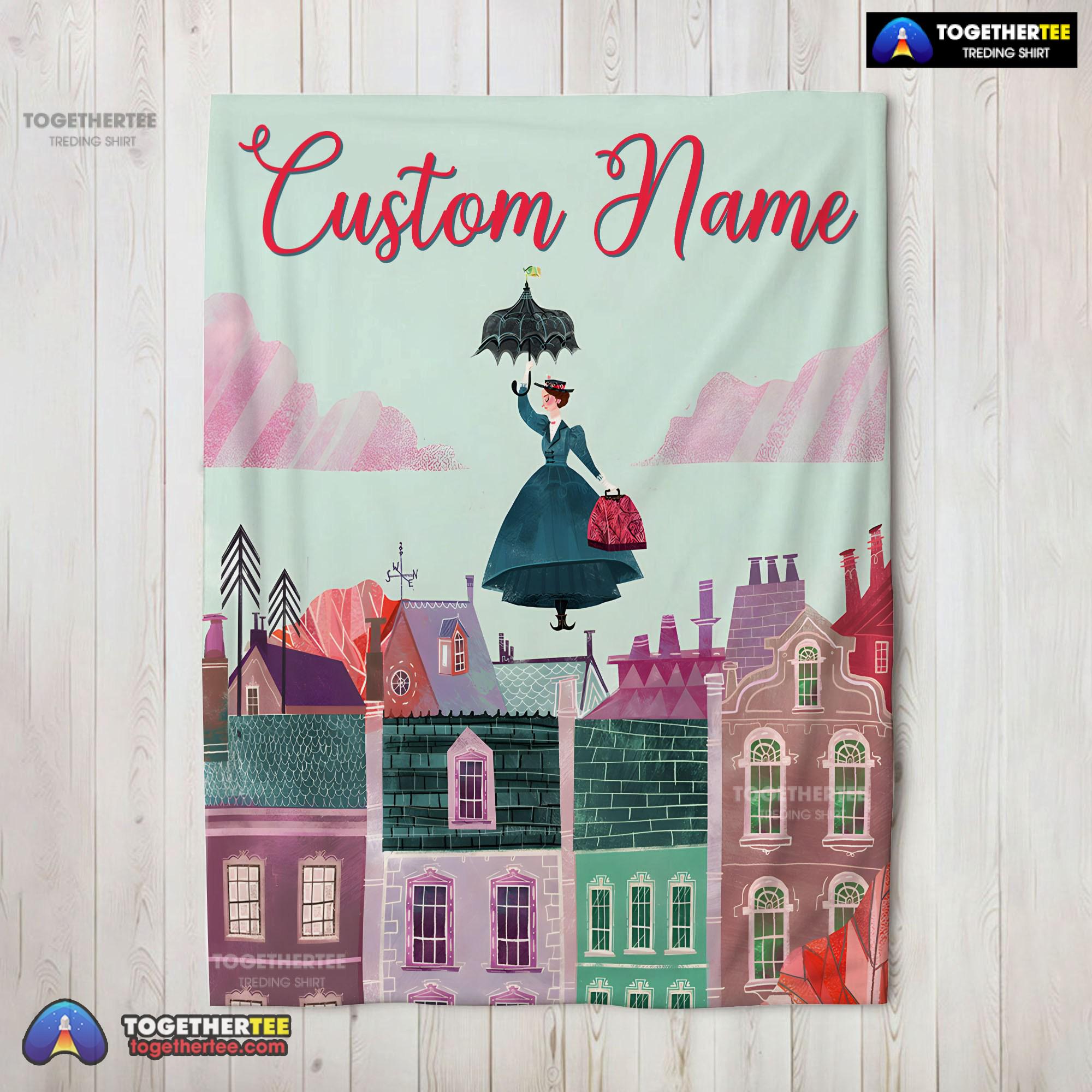 Official Mary Poppins Film Classic Movie Blanket Fleece Customized Blanket