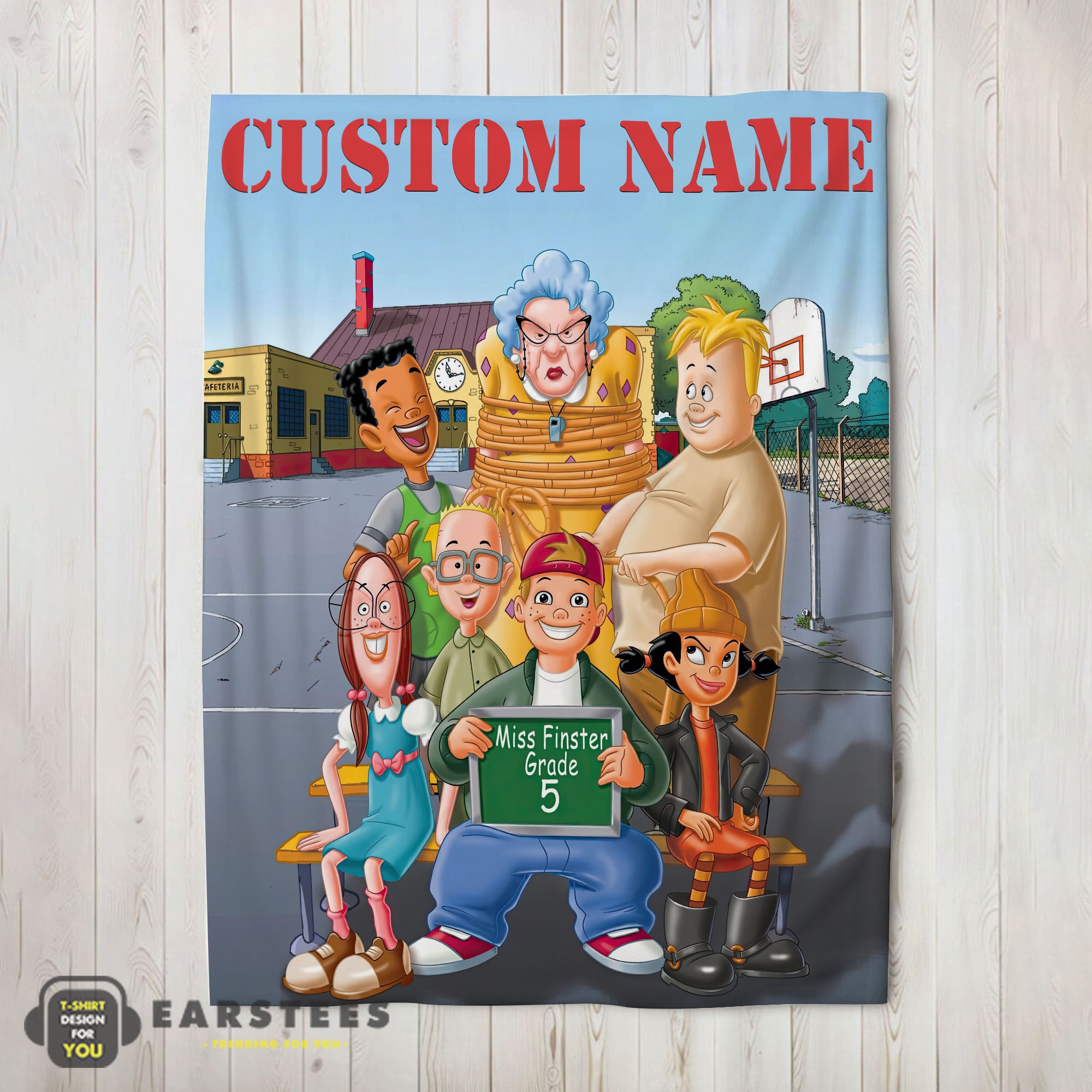 Good Recess Cartoon Miss Finster Grade 5 Blanket Fleece Customized Blanket