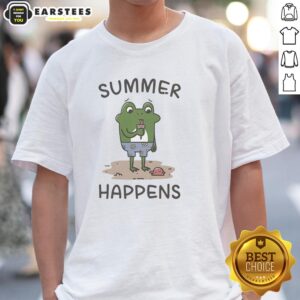 Nice Summer Happens A Frog And Its Ice Cream Cone T-Shirt