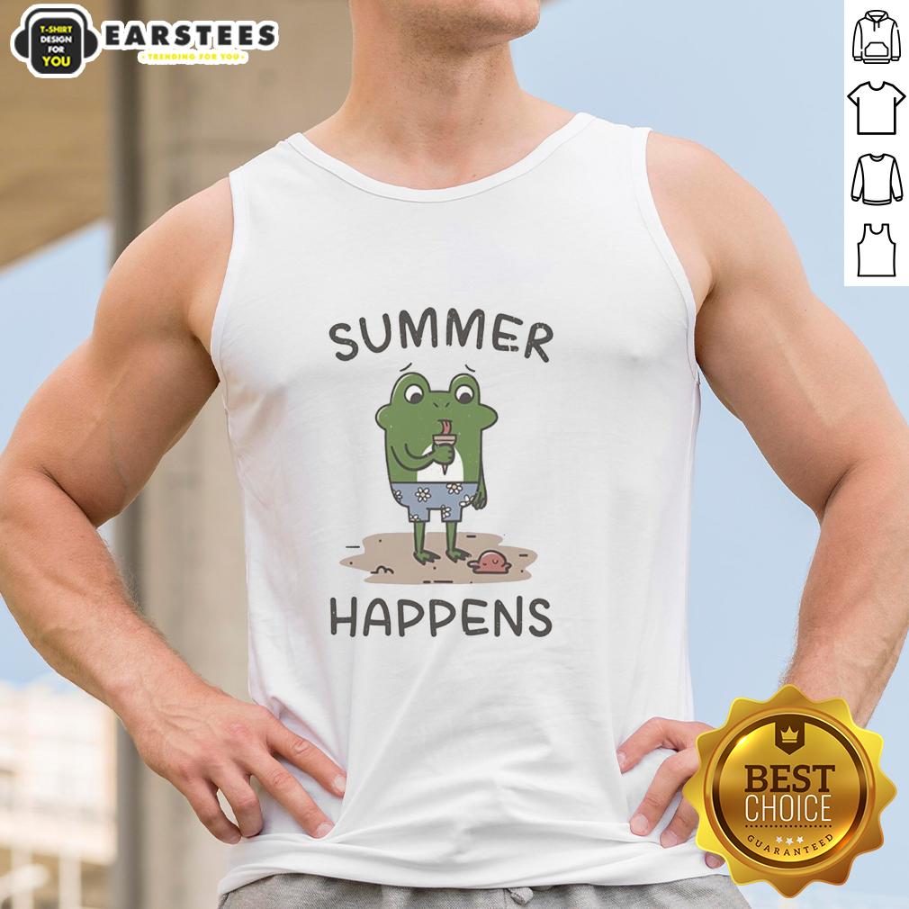 Nice Summer Happens A Frog And Its Ice Cream Cone T-Shirt - Image 4