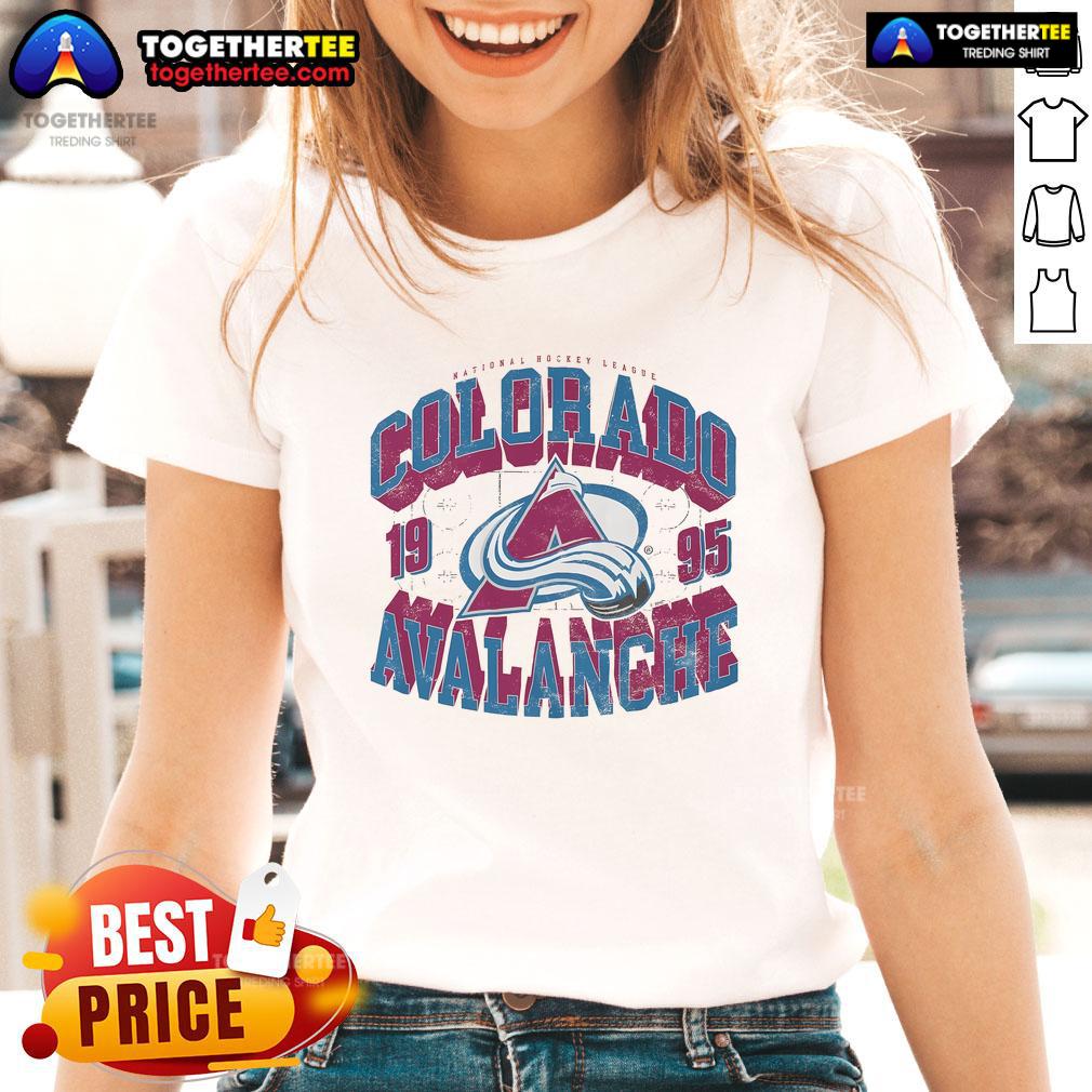 Official Colorado Avalanche Rink Arched Wordmark T-Shirt - Image 3