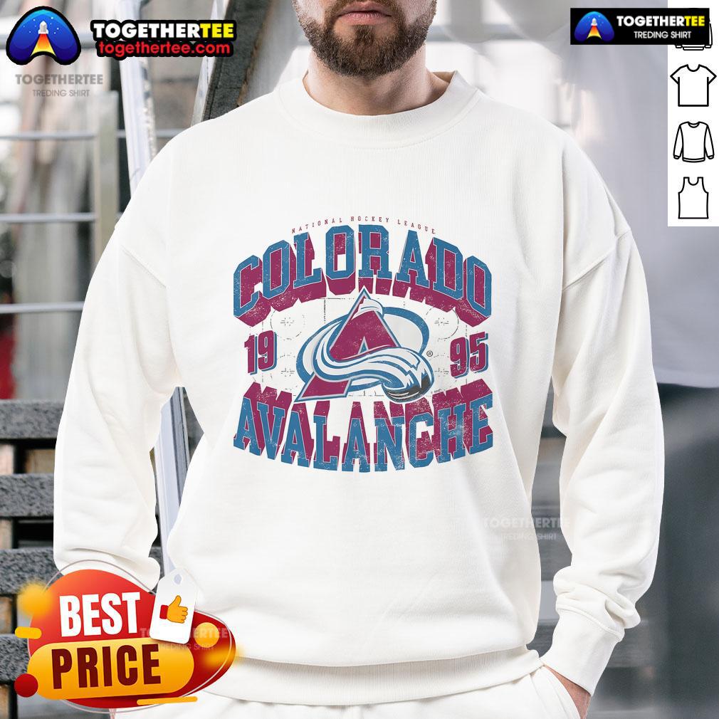 Official Colorado Avalanche Rink Arched Wordmark T-Shirt - Image 5