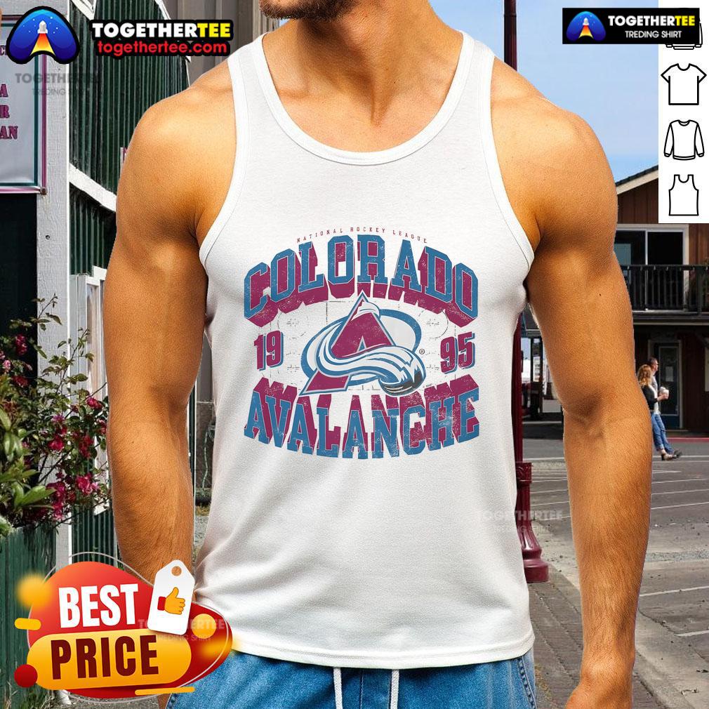 Official Colorado Avalanche Rink Arched Wordmark T-Shirt - Image 4