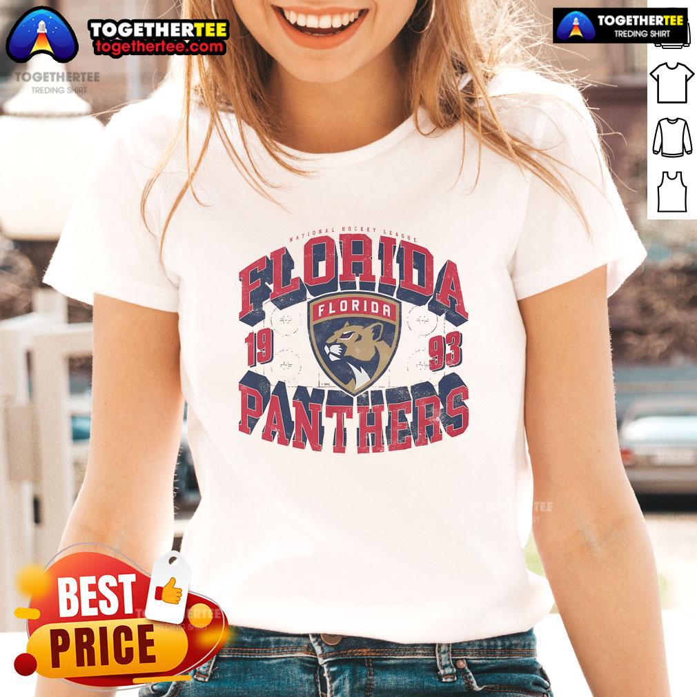 Official Florida Panthers Rink Arched Wordmark T-Shirt - Image 3
