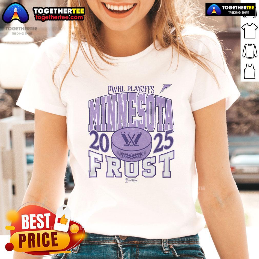 Official Minnesota Frost Adult Stadium Essentials Playoffs City Revolution 25 Urban T-Shirt - Image 3