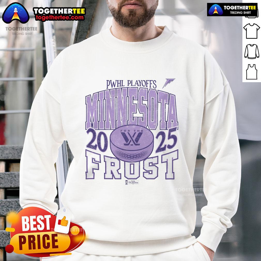 Official Minnesota Frost Adult Stadium Essentials Playoffs City Revolution 25 Urban T-Shirt - Image 5