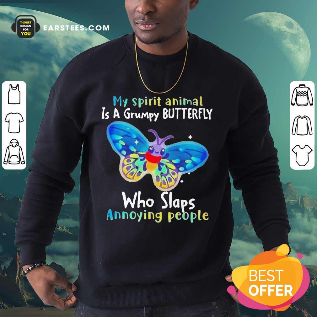 Vip Butterfly Spirit Animal Grumpy Bee Shirt - Image 3