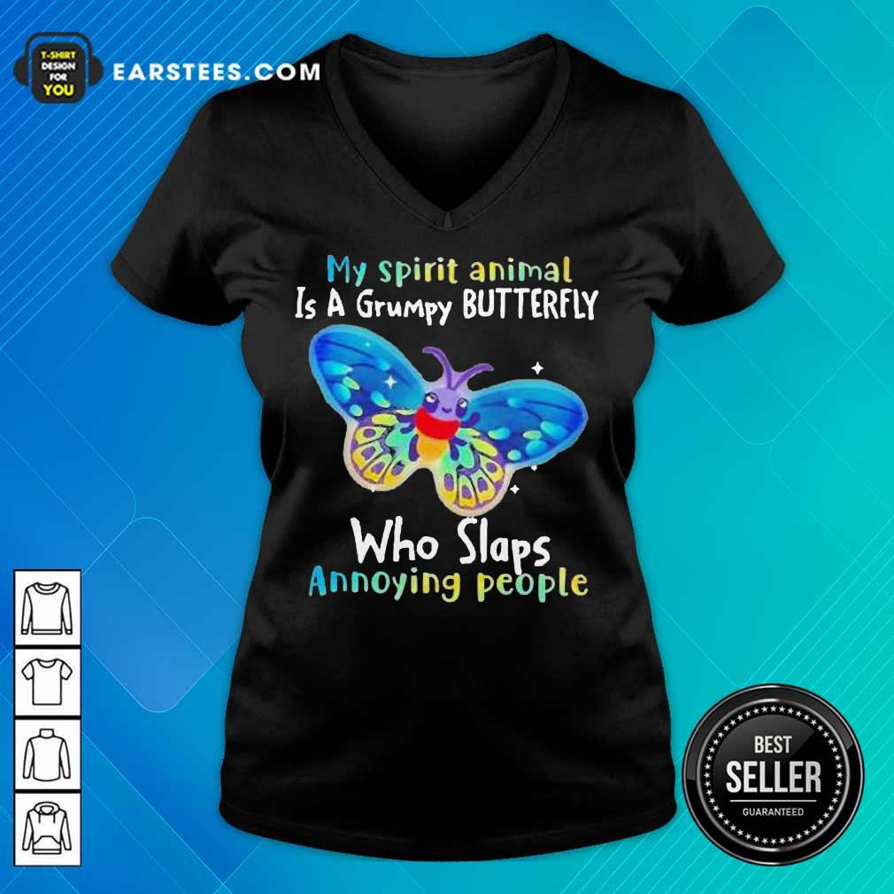 Vip Butterfly Spirit Animal Grumpy Bee Shirt - Image 5