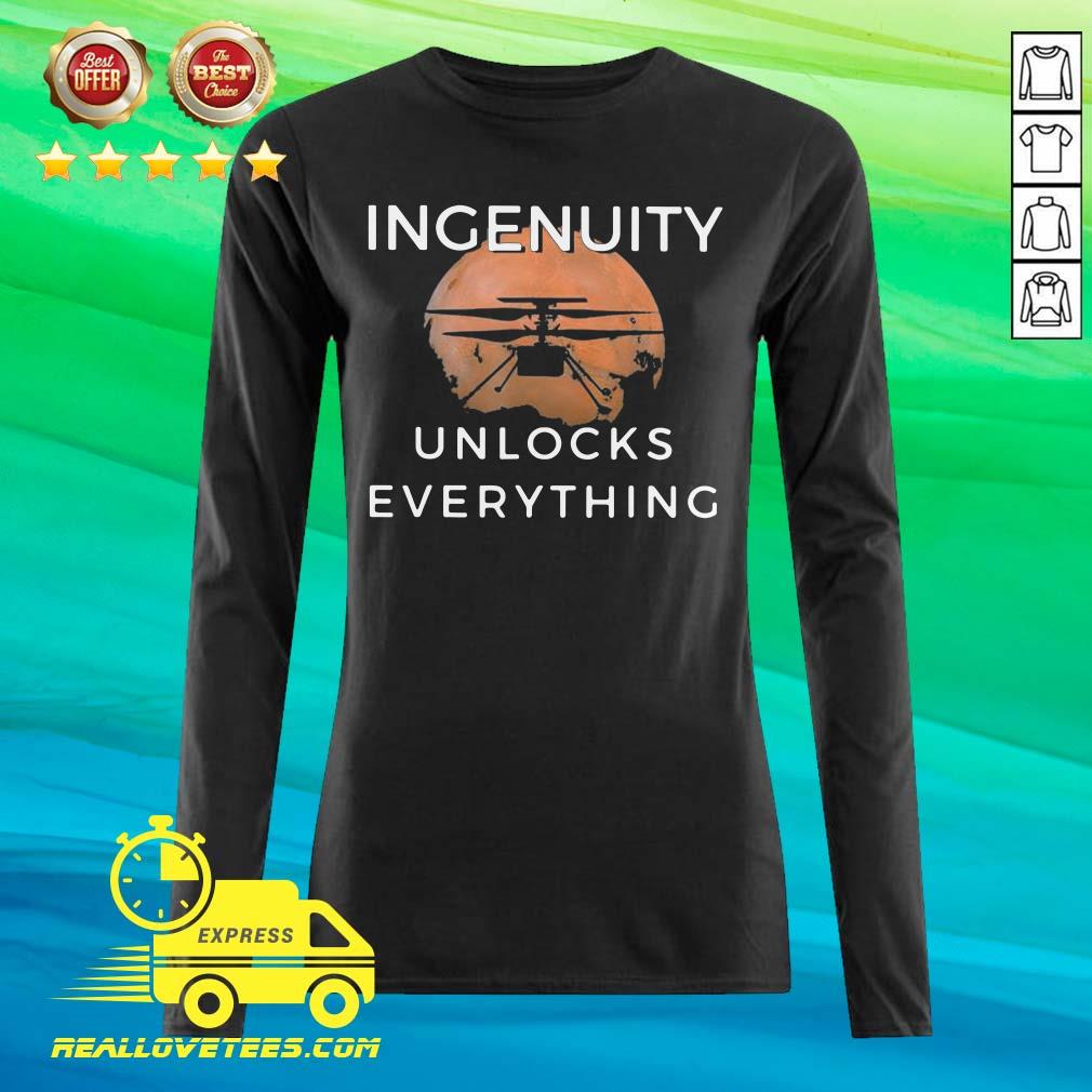 Cute Ingenuity Unlocks Everything Perseverance Rover Nasa Shirt - Image 2