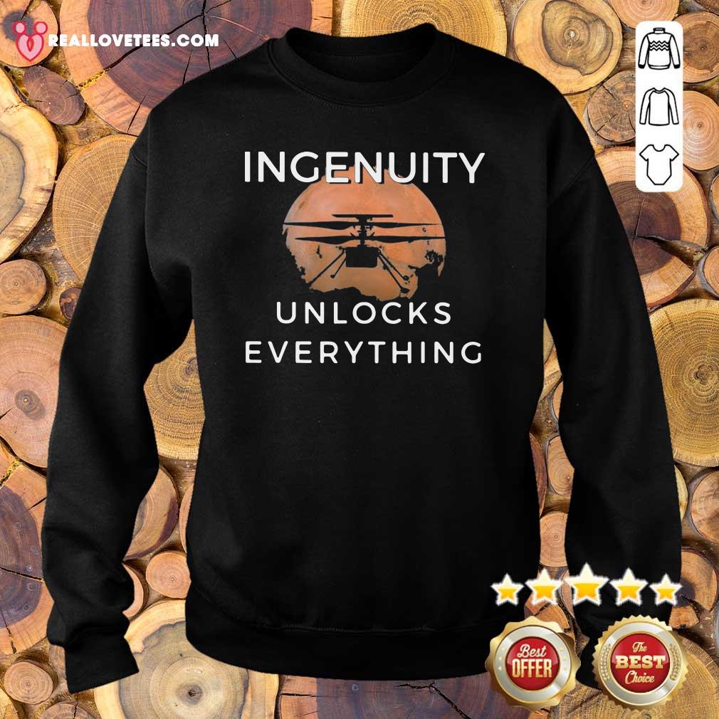Cute Ingenuity Unlocks Everything Perseverance Rover Nasa Shirt - Image 5