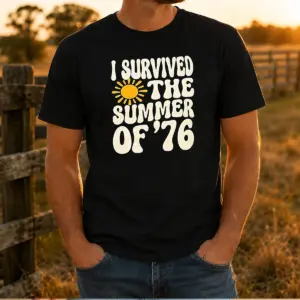 Pretty I Survived The Summer Of 76 1976 Vintage Shirt