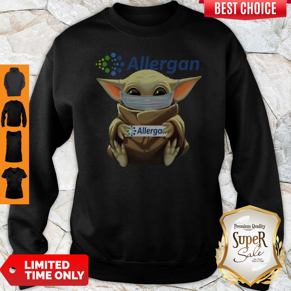 Original Baby Yoda Face Mask Hug Allergan Shirt - Image 4