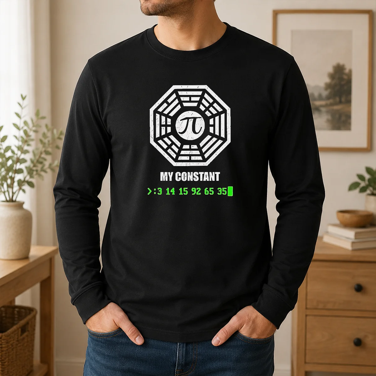 Hot Lost My Constant Pi Symbol Distressed Dharma Initiative Shirt - Image 6