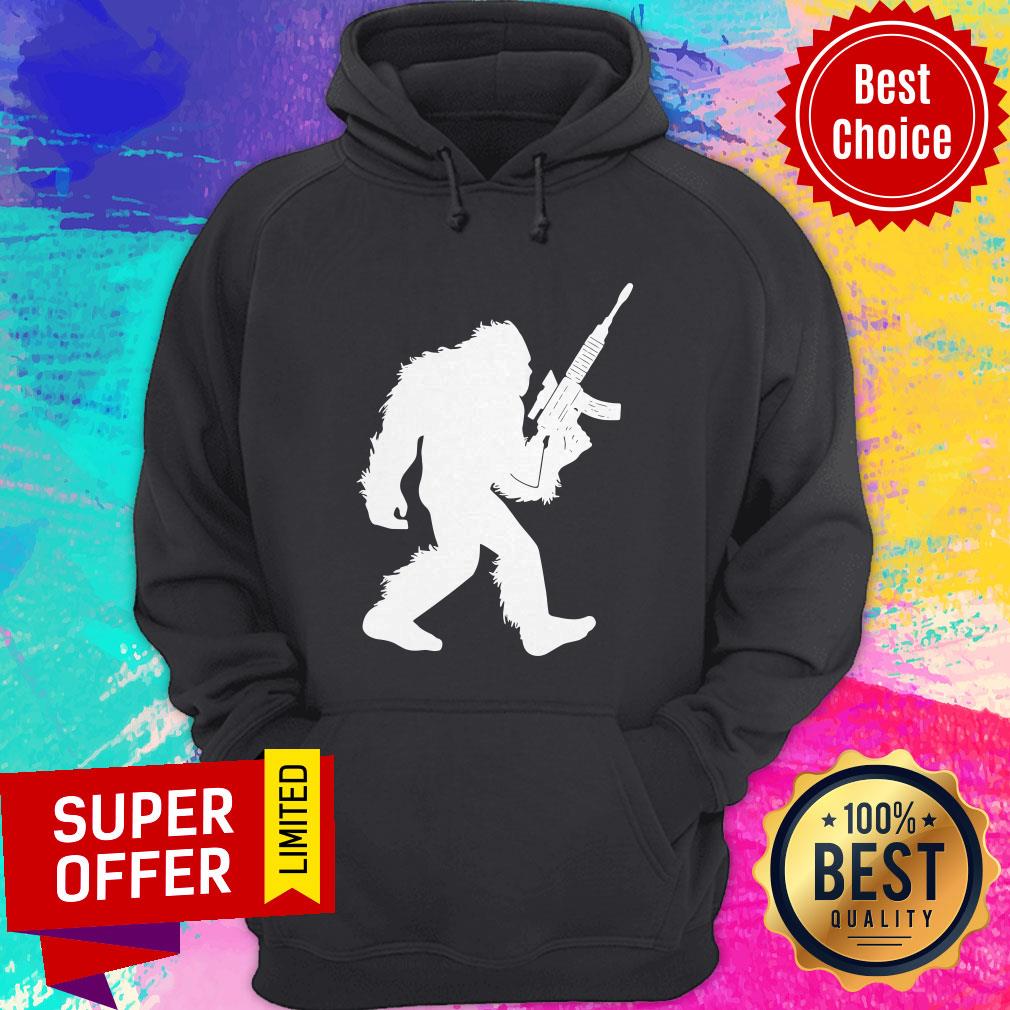 Official Bigfoot Rifle Sasquatch 2nd Amendment Gun Shirt - Image 3