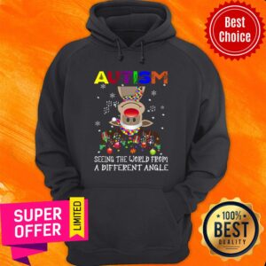 Alternative view of Autism Reindeer Seeing The World From A Different Angle Shirt