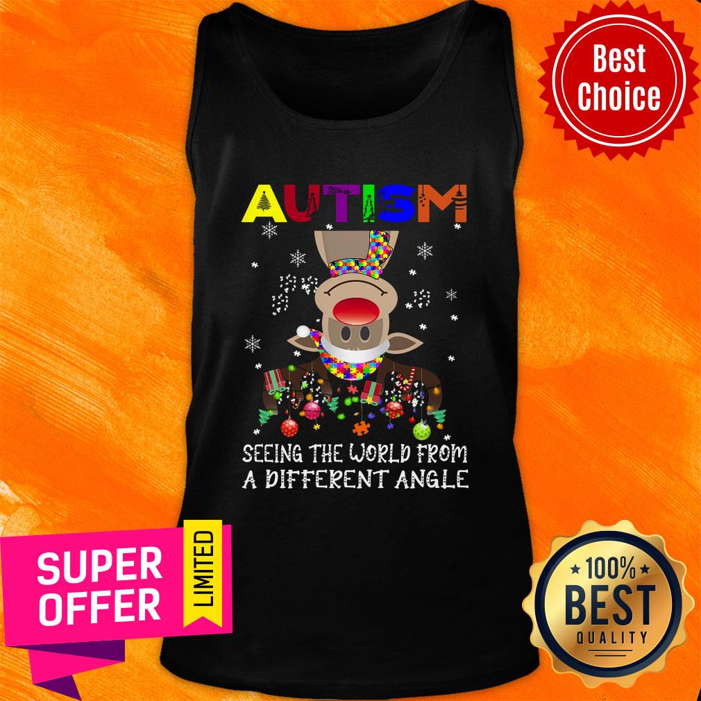 Autism Reindeer Seeing The World From A Different Angle Shirt - Image 4
